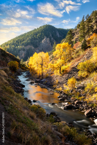 Waterton Canyon, near Denver Colorado in autumn 