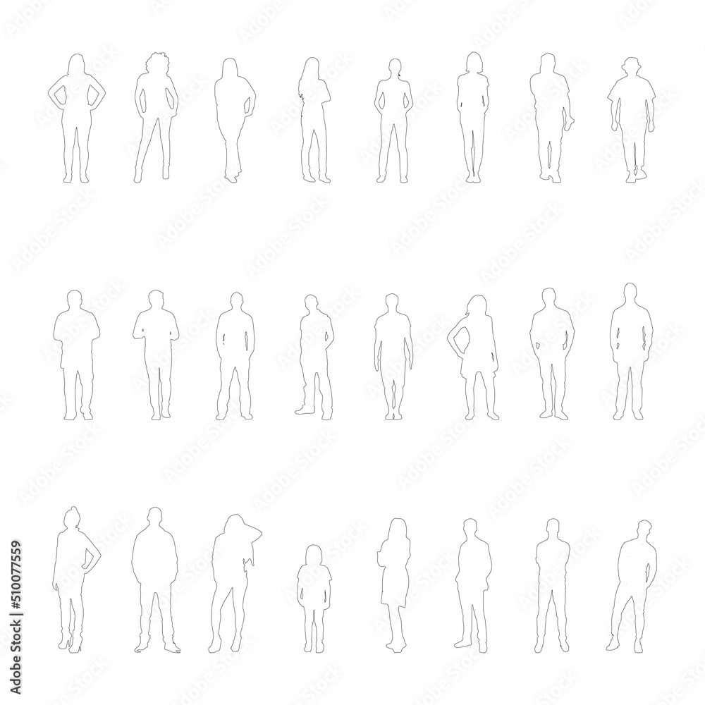 silhouette people on white background ,illustration silhouette people on white background ,illustration
