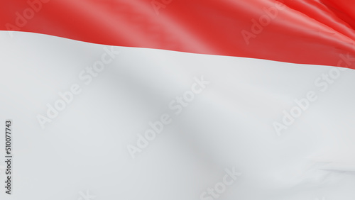 Background 3D rendering illustration, Indonesia's independence day 17 August. Country flag.