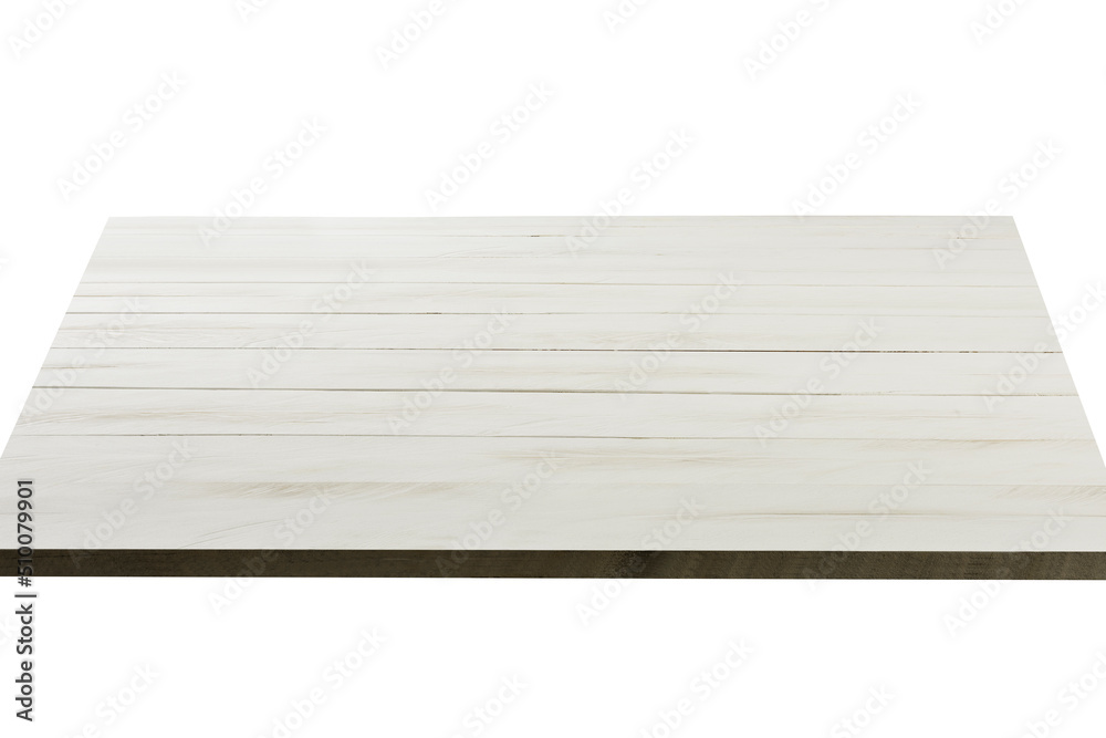 White wood plank on 45 degree angle, isolated on white background White wood plank on 45 degree angle, isolated on white background
