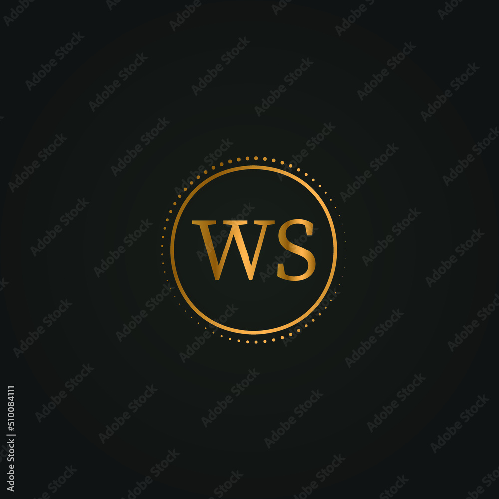 WS 2 letter design for logo and icon.WS monogram logo.vector ...