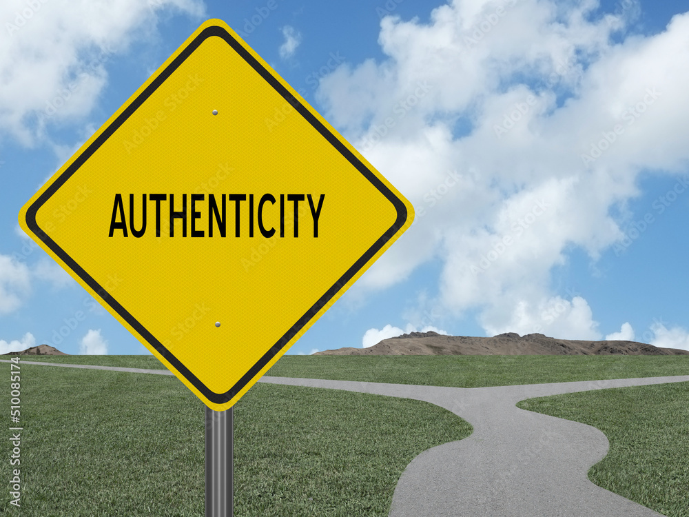 Authenticity road sign