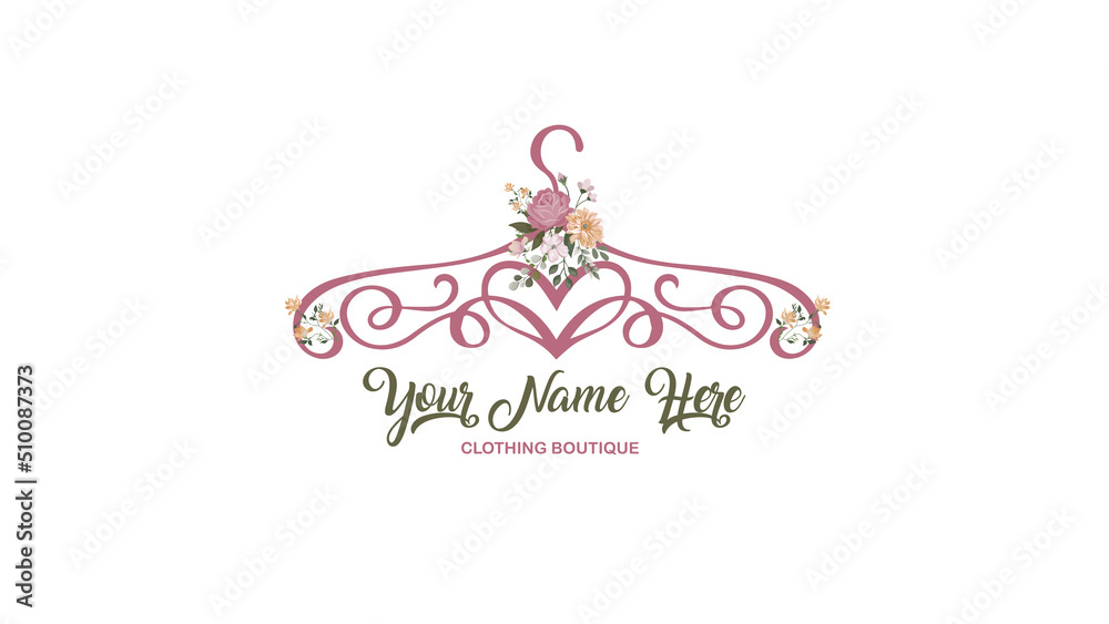 Luxury boutique and fashion logo vector