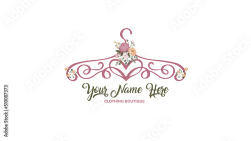 Luxury boutique and fashion logo vector
