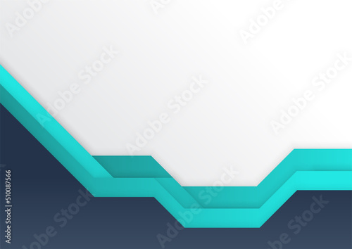 Abstract black turquoise background for business presentation design