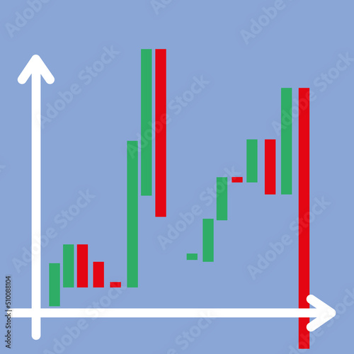 Candlestick Falling Acceleration Chart icon with 700 bonus bitcoin mining and blockchain design elements. Vector illustration style is flat iconic symbols designed for crypto currency software.