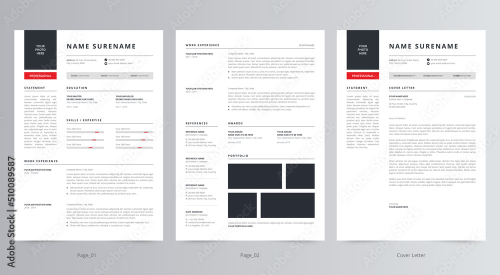 Professional Resume/CV and Cover Letter Template