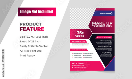 A4 Vector  Flyer Print Raday  Template