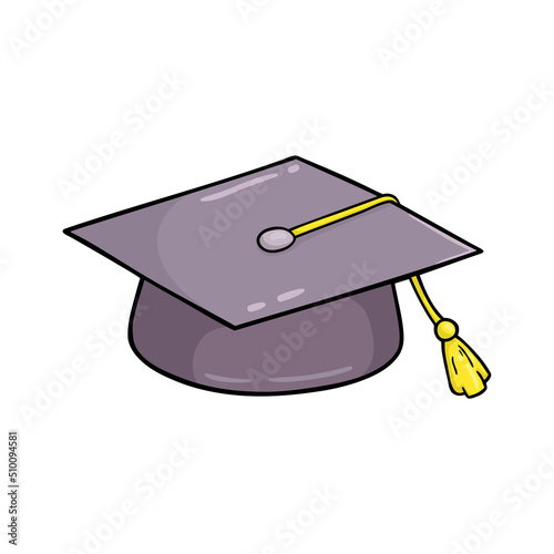 Vector illustration of cute lollipop doodle graduation hat for children and scrap,digital stamp, t-shirt print ,greeting card,sticker,icon