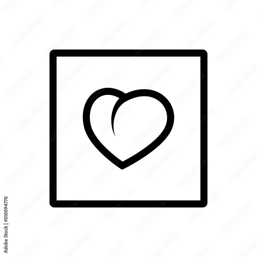 Vector icon of black squared hearts on a white background. Vector icon of black squared hearts on a white background.