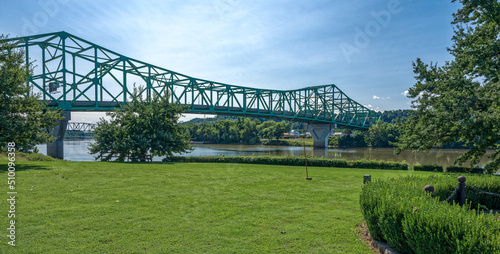 Bartow Jones Bridge also known as the Kanawha River Bridge is a through truss bridge over the  Kanawha River on WV-2 between Point Pleasant and Henderson, West Virginia photo