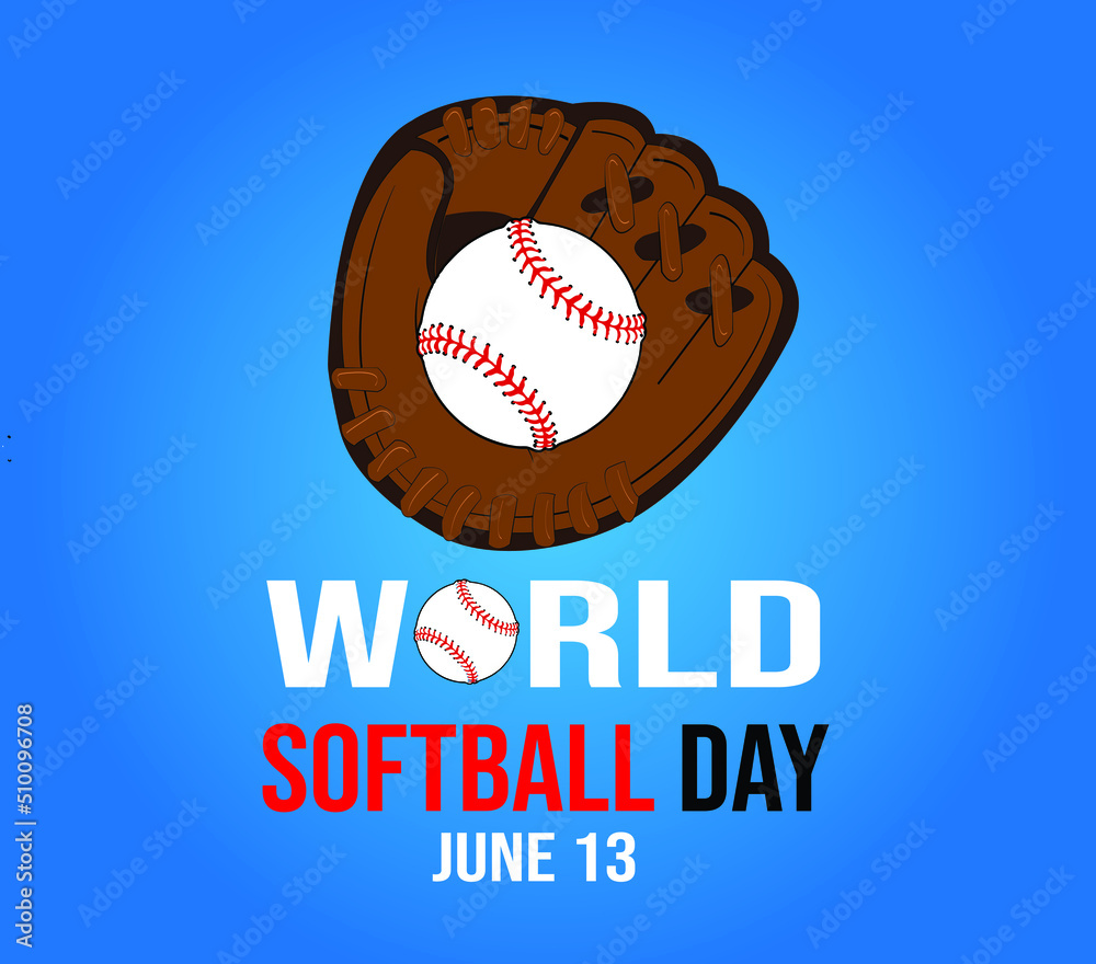World Softball Day on June 13 brochure flyer banner design horizontal template vector, cover presentation abstract, modern publication poster World Softball Day on June 13 brochure flyer banner design horizontal template vector, cover presentation abstract, modern publication poster