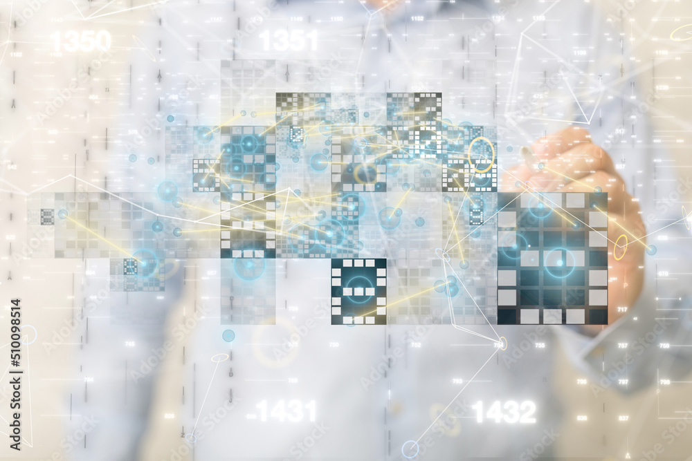 Abstract Futuristic infographic with Visual data complexity Abstract Futuristic infographic with Visual data complexity