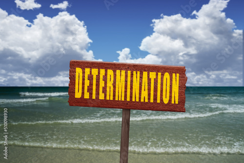 Картината върху платно Determination word written for inspirational motivation concept.