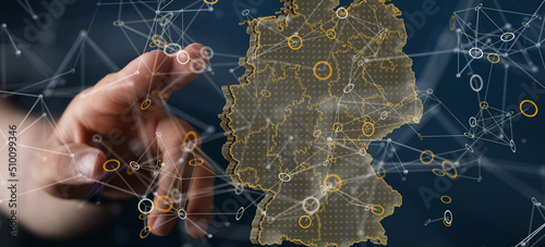 Hologram Of Germany. Map of...