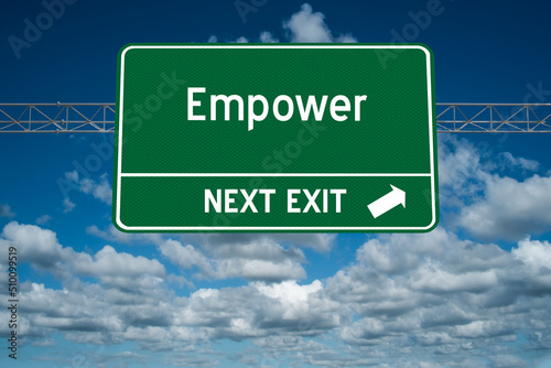Obraz na plátně Empower sign for empowerment concept.