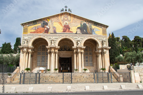 Church of All Nations in Mount of Olives in Jerusalem  Israel.