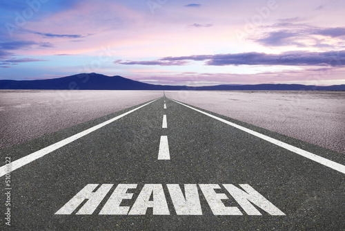 Photography Beautiful road to Heaven in nature.