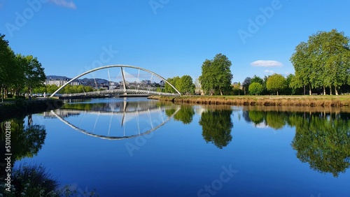 Puente en la ría de Pontevedra, Galicia photo