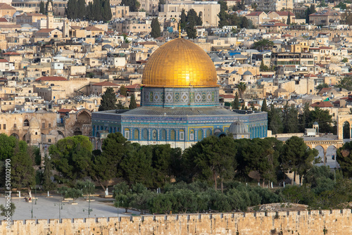 Dome of the Rock in Old Town - Jerusalem, Israel. Qubbat al-Sakhra