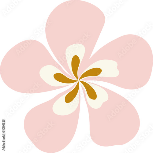 Large Colorful Exotic Tropical Flower Illustration