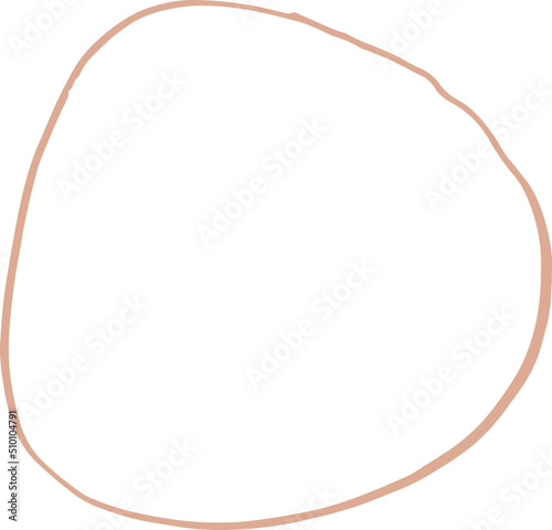 Boho Abstract Hand Drawn Circle Element