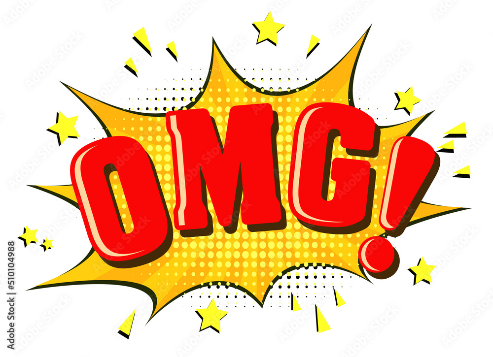 OMG! Comic book, cartoon explosion with caption, speech bubble for your design.. OMG! Comic book, cartoon explosion with caption, speech bubble for your design..