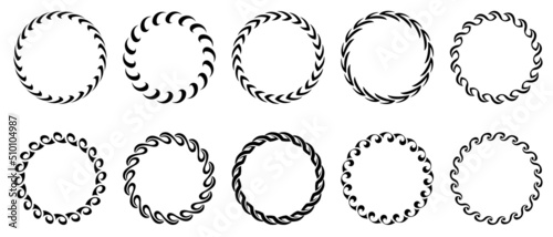 Set of ten elegant round frames for your design