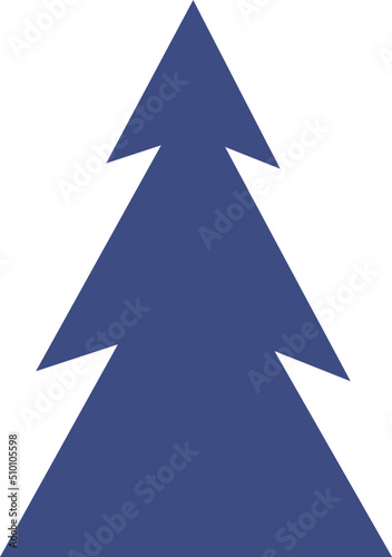 Abstract Geometric Christmas Tree Illustration
