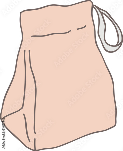 Hand Drawn Textile / Paper Eco Lunch Bag Illustration