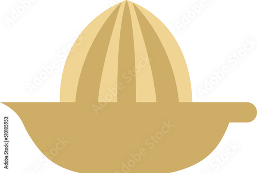 Manual Lemon Squeezer, Juicer and Reamer Flat Illustration
