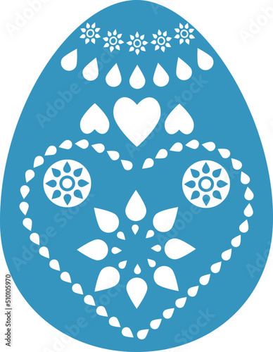 Abstract Decorative Floral Easter Egg