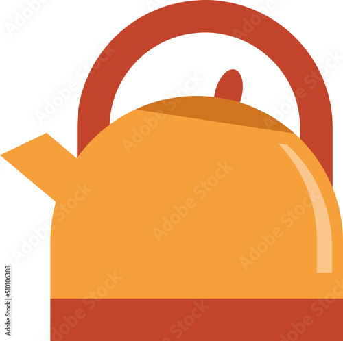 Retro Kettle / Teapot Flat Illustration