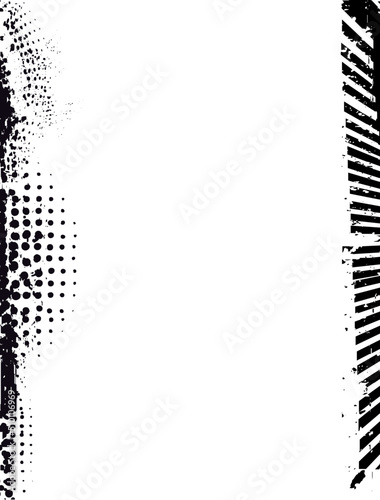 Set of Grunge Black and White Frames . textured rectangles for image