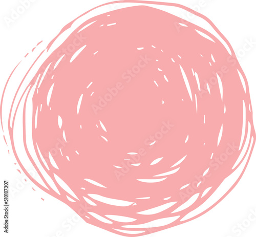 Abstract Hand Drawn Round Scribble Background Element