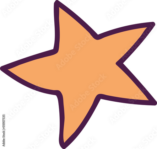 Hand Drawn Star Shape Halloween Illustration