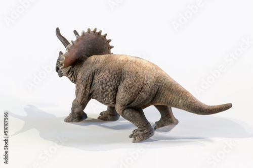 Fototapeta Naklejka Na Ścianę i Meble -  triceratops dinosaur 3d rendering on white background