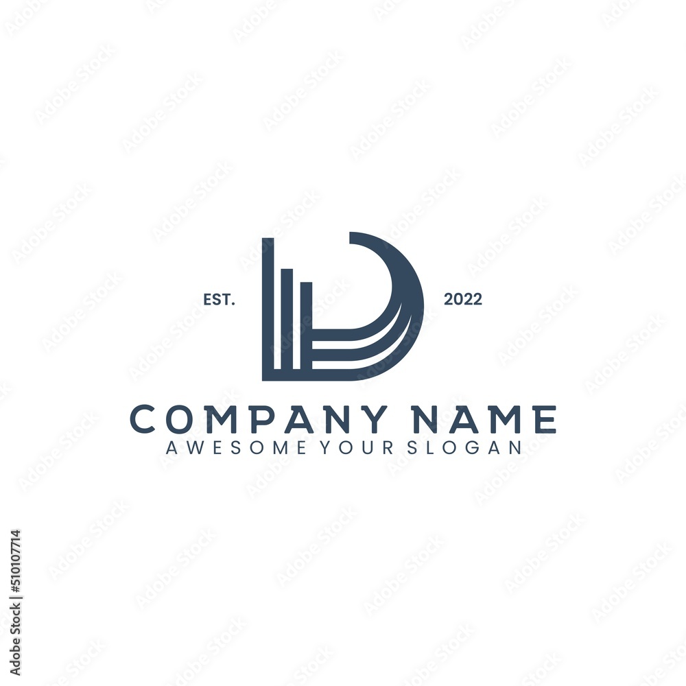 Letter D business logo template