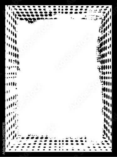 Set of Grunge Black and White Frames . textured rectangles for image