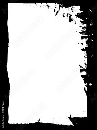 Set of Grunge Black and White Frames . textured rectangles for image