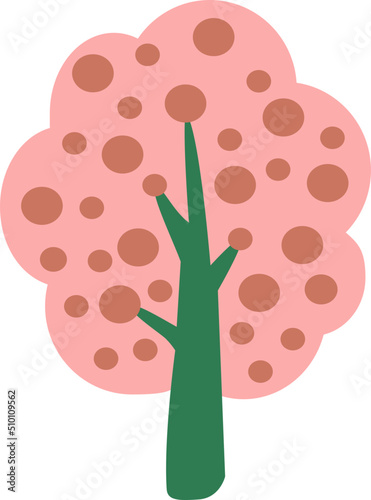 Apple Tree Dots Illustration