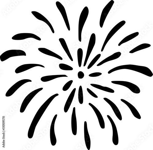 Black Fireworks Splashes Illustration