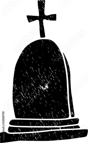 Black Textured Tomb Illustration photo