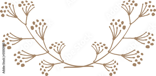 Brown Leaves Bloom Branches Illustration