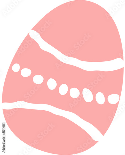 Pink Easter Egg Dots Illustration