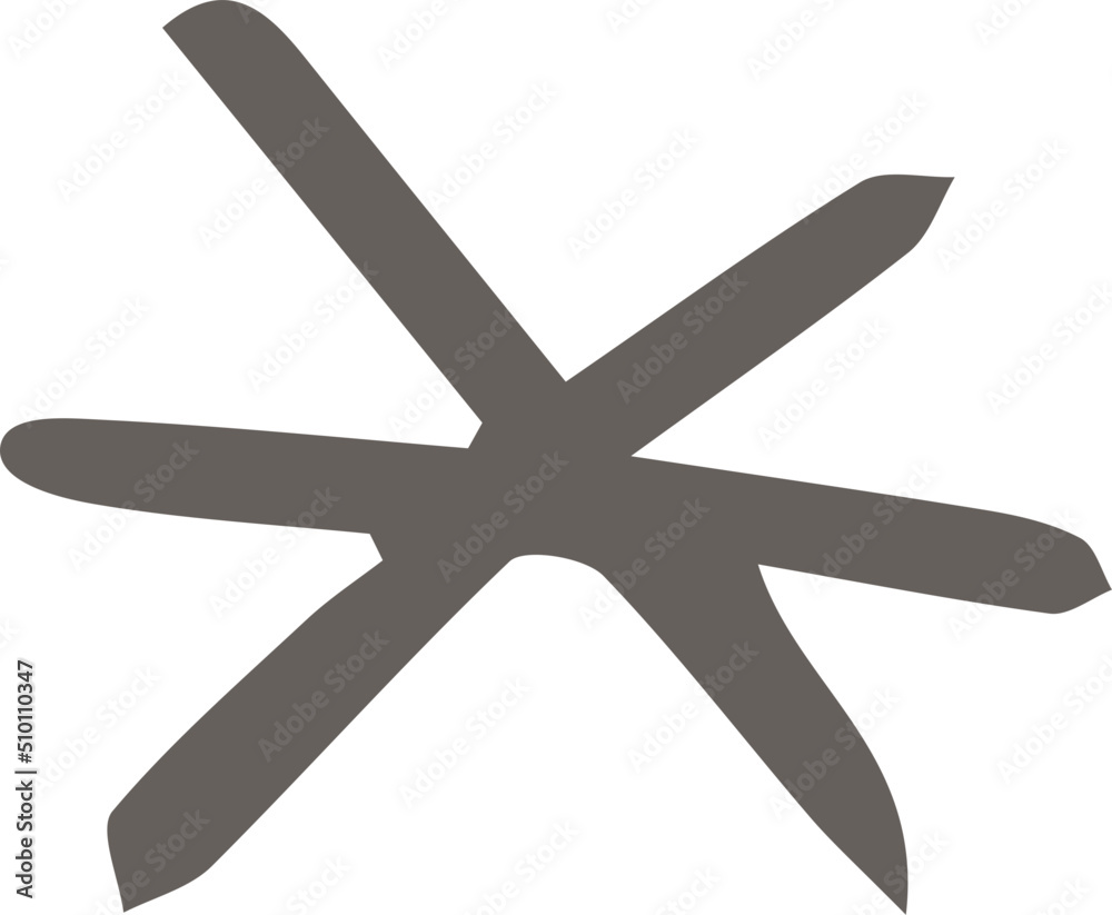 Grey Small Star Snowflake Doodle 1 Illustration Grey Small Star Snowflake Doodle 1 Illustration