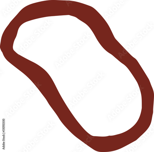 Crimson Stroke Line Shape Element