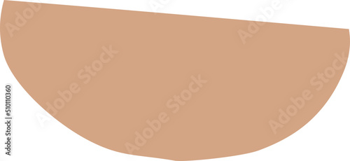 Brown Semicircle 2 Shape Element
