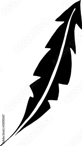 Black Dandelion Herb Silhouette Illustration