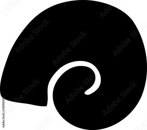 Black Shell Snail lIllustration
